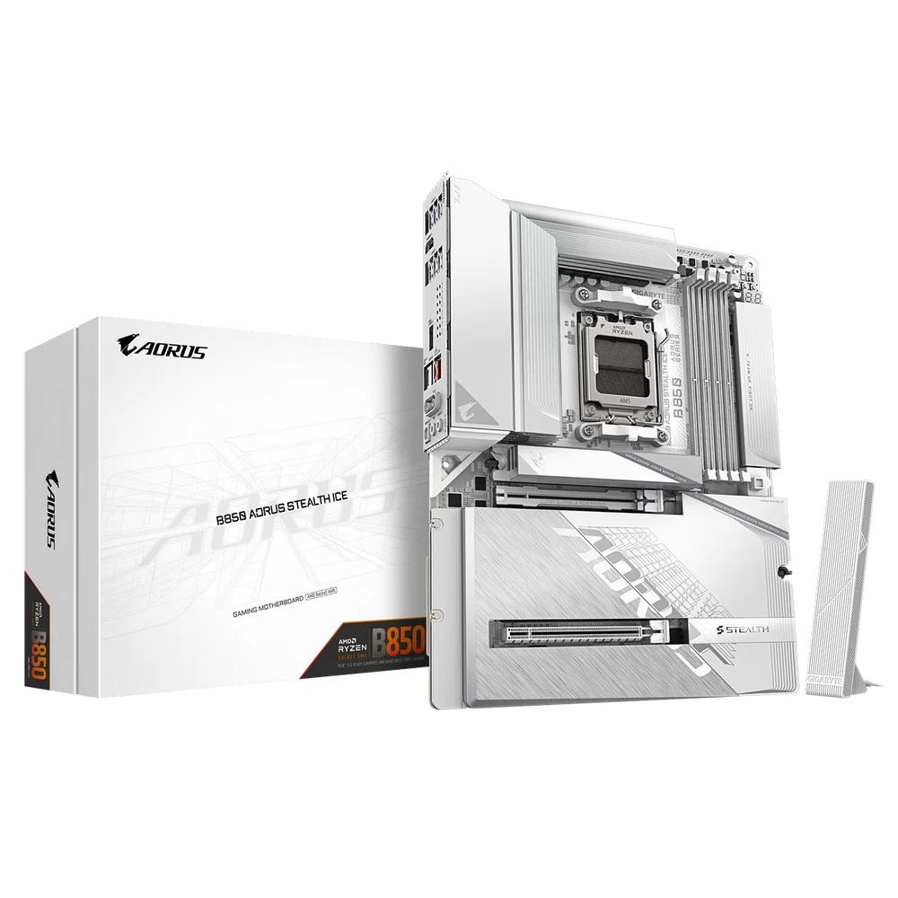 Материнская плата Gigabyte B850 AORUS STEALTH ICE, RTL