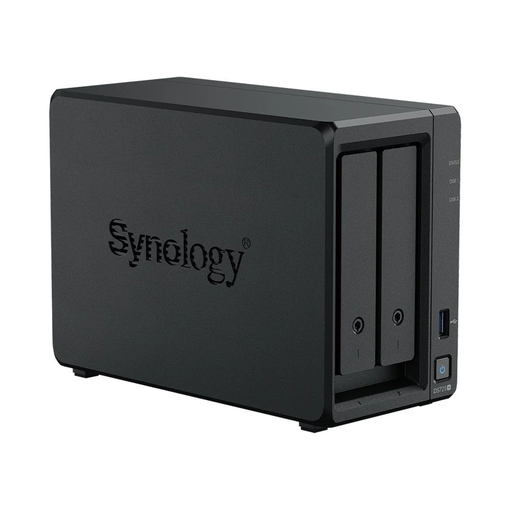 Система хранения данных Synology DC 2,6GhzCPU/ 4GB(32)/ RAID0,1,10,5,6/ 2HP HDD SATA(3.5', 2.5')upto 7HDD(1xDX525)/ 2xM.2/ 1xUSB3.2/ 1xGbE/ 1x2.5GbE/ iSCSI/ 1xPS/ 1YW repl DS723+ (DS725+)