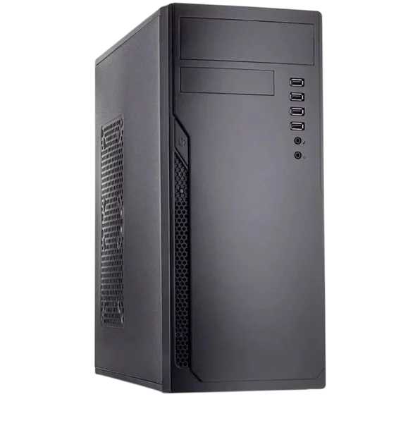 Корпус без блока питания/ Case Foxline FL-301, ATX, 4xUSB2.0, HDA, w/o FAN, w/o PSU, no PowerCord , w/DVD-RW installed (FL-301-RW)