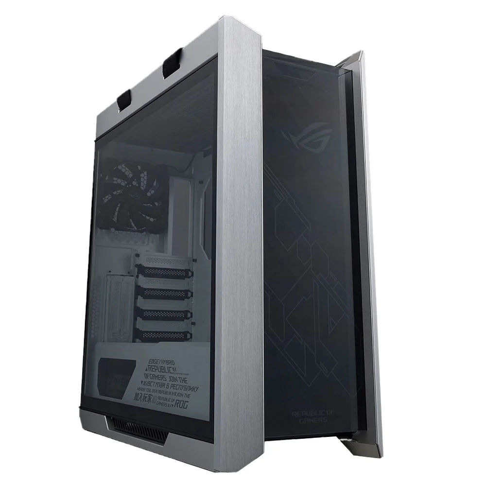 ASUS GX601 ROG STRIX HELIOS CASE White Edition RGB ATX/EATX mid-tower gaming case with tempered glass, aluminum frame, GPU braces, 420mm radiator support and Aura Sync,17.8 Kg.EATX (12"x10.9") (90DC0023-B39000)