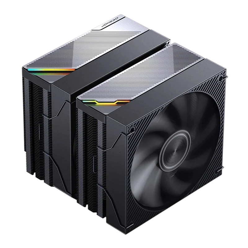 Кулер для процессора/ CPU Cooler JONSBO CA90 ARGB (270W, 4-pin PWM, 159mm, Al/ Cu, 6x6mm, ARGB, 1x130mm + 1x120mm, 76.57CFM/ 69.61CFM, 31.4dBA/ 32.6dBA, 1800RPM/ 1800RPM, S: 1851/ 1700/ 1200/ 115X, AM4/ AM5 B (CA90 ARGB BLACK)