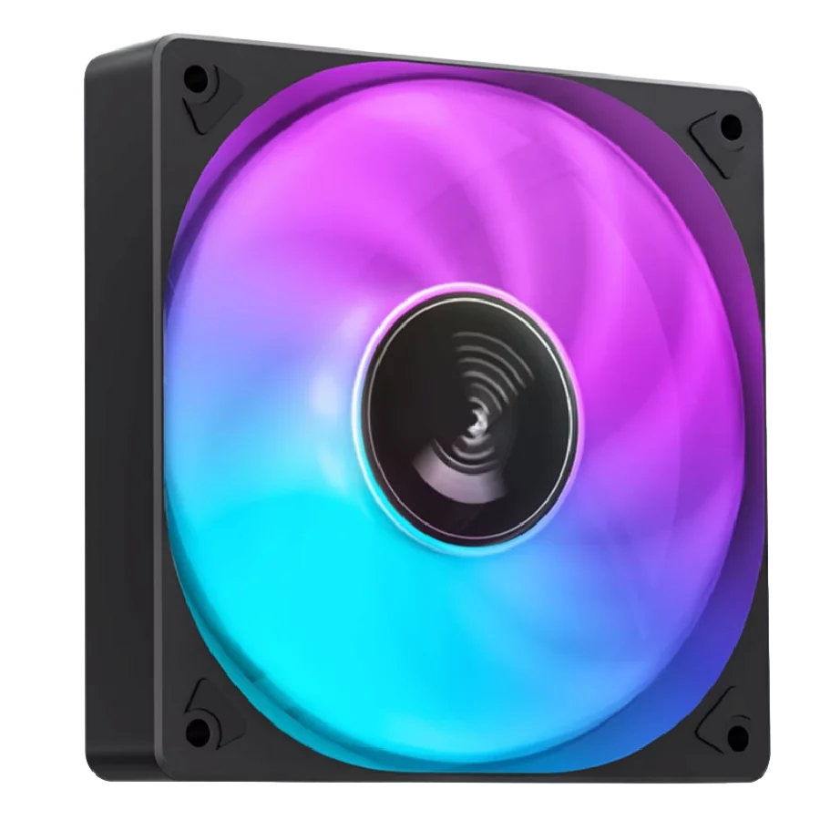 Кулер для корпуса/ Case Cooler JONSBO SL-120C (120x120x25mm, 4-pin PWM, FRGB, 59.48CFM, 32.0dBA, 1500RPM, Black)