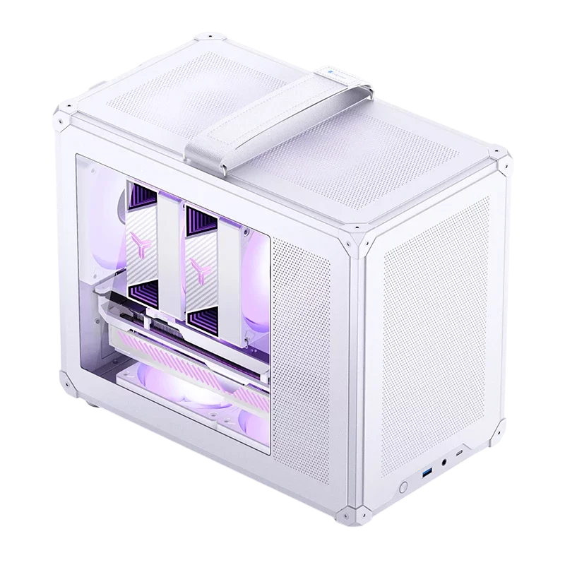 Корпус без блока питания/ Case JONSBO C6 MAX Handle, Mini-Tower, TG, no fan, 1xUSB-A 3.0 + 1xUSB-C 3.1, mATX, mITX White (C6 MAX WHITE)