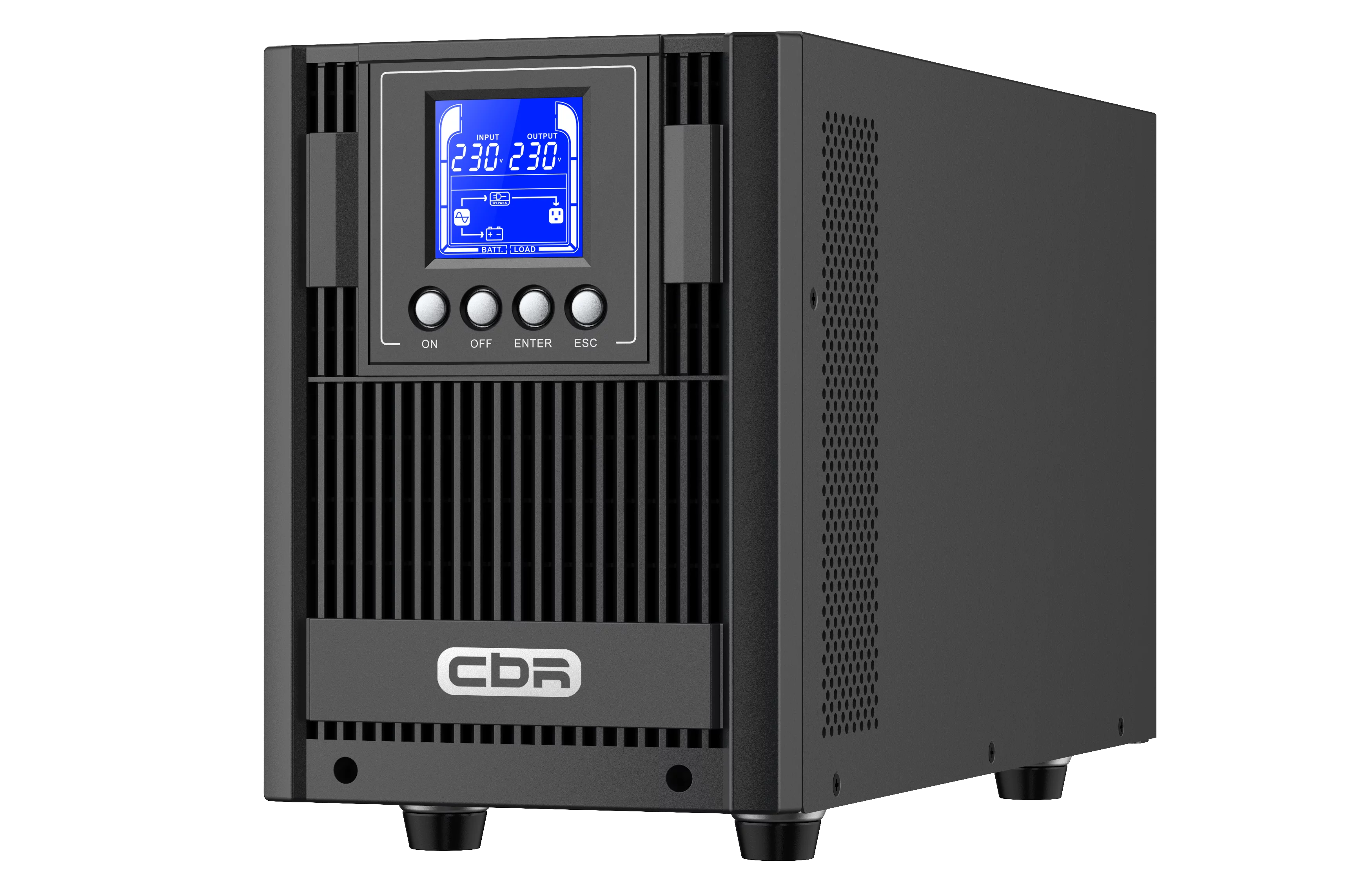ИБП CBR ESSENCE ESN-2000 [Online 2000 VA / 2000 W, Tower, 4 x EURO, LCD, HID-USB, RS232, EPO, SNMP slot] (ESN-2KT-4F-LCHERSC)