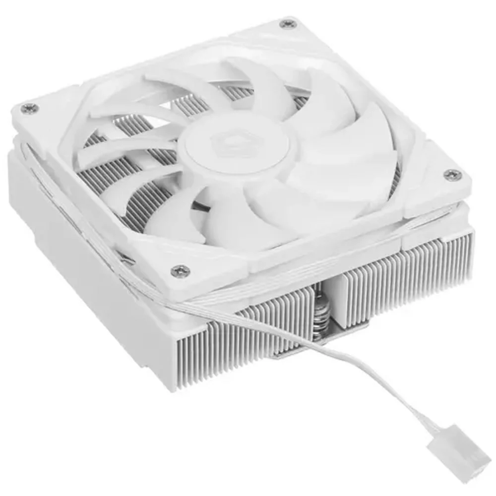 Cooler ID-Cooling IS-47-XT WHITE LGA1700/ 1200/ 115X/ AM4 низкопрофильный высота 47mm TDP 95W, PWM, 4 тепл.трубки + медная база, FAN 92mm,белый) BOX