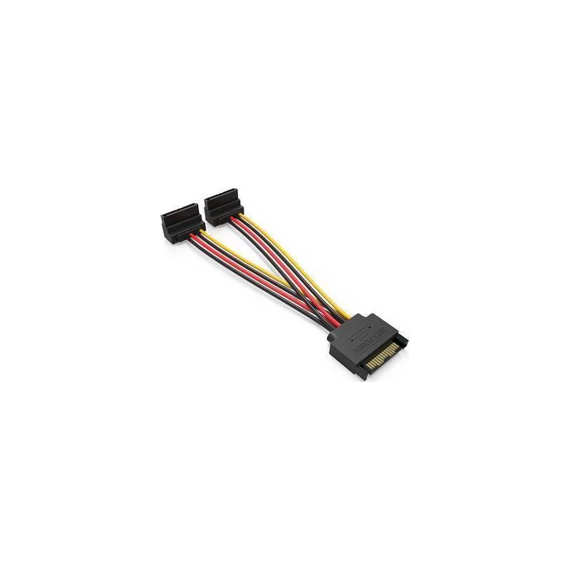 Кабель питания-разветвитель Vention SATA 15pin M / 2 x SATA 15pin F угол 90 - 0.15м (KDBBB)