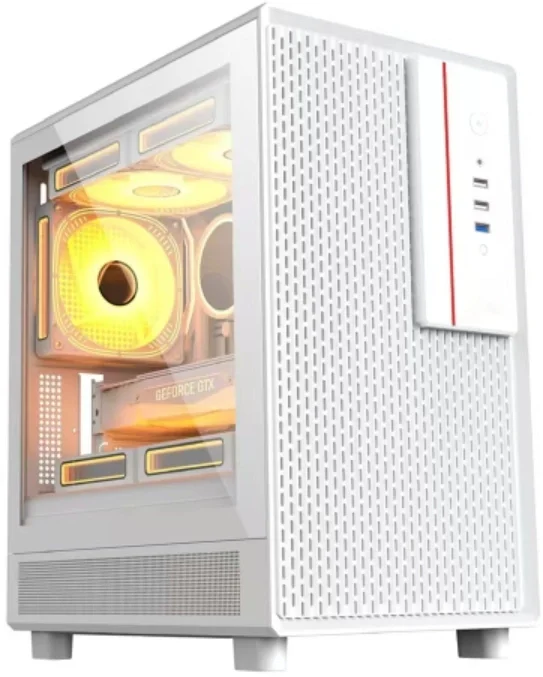 Корпус Accord M3301 белый без БП mATX 1xUSB2.0 1xUSB3.0 1xUSB3.1 audio bott PSU (ACC-M3301W)
