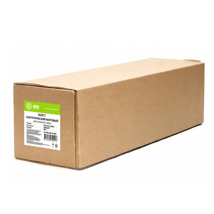 Холст Cactus CS-MC260-91430 914мм-30м/260г/м2/белый матовое синтетика для струйной печати втулка:50.8мм (2")