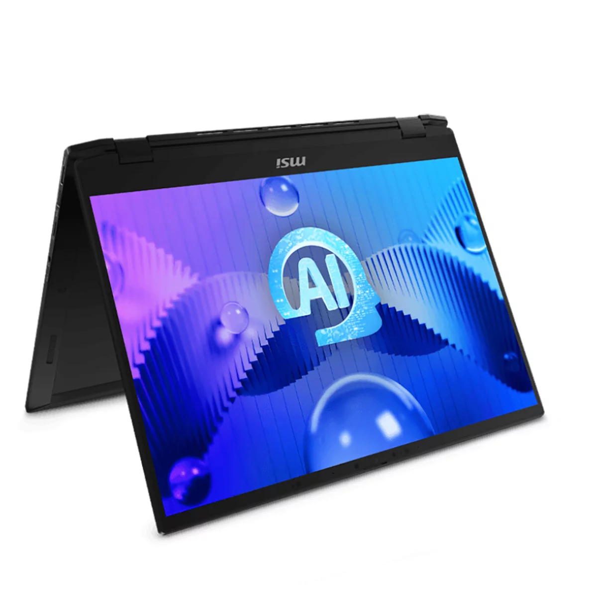 Ноутбук/ MSI Summit E16 AI Studio A1VETG-017RU 16"(2560x1600 (глянцевый, 165Hz) IPS)/Touch/Intel Core Ultra 7 155H(1.4Ghz)/16384Mb/1024PCISSDGb/noDVD/Ext:nVidia GeForce RTX4050(6144Mb)/Cam/BT/WiFi/war 1y/2.1kg/Ink Black (9S7-159621-017)