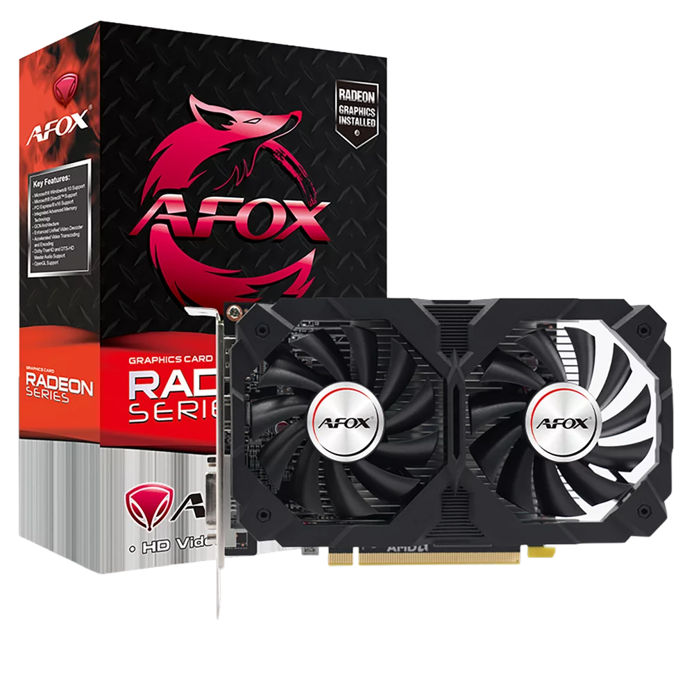 Видеокарта Afox RX550 2GB GDDR5 128bit DVI DP HDMI 2FAN RTL (AFRX550-2048D5H2-V4)