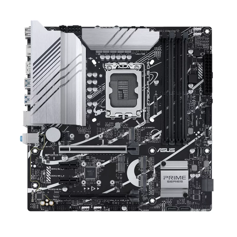 Материнская плата ASUS PRIME Z790M-PLUS D4 Soc-1700 Intel Z790 4xDDR4 mATX AC`97 8ch(7.1) GbLAN RAID+HDMI+DP (90MB1D20-M0EAY0)