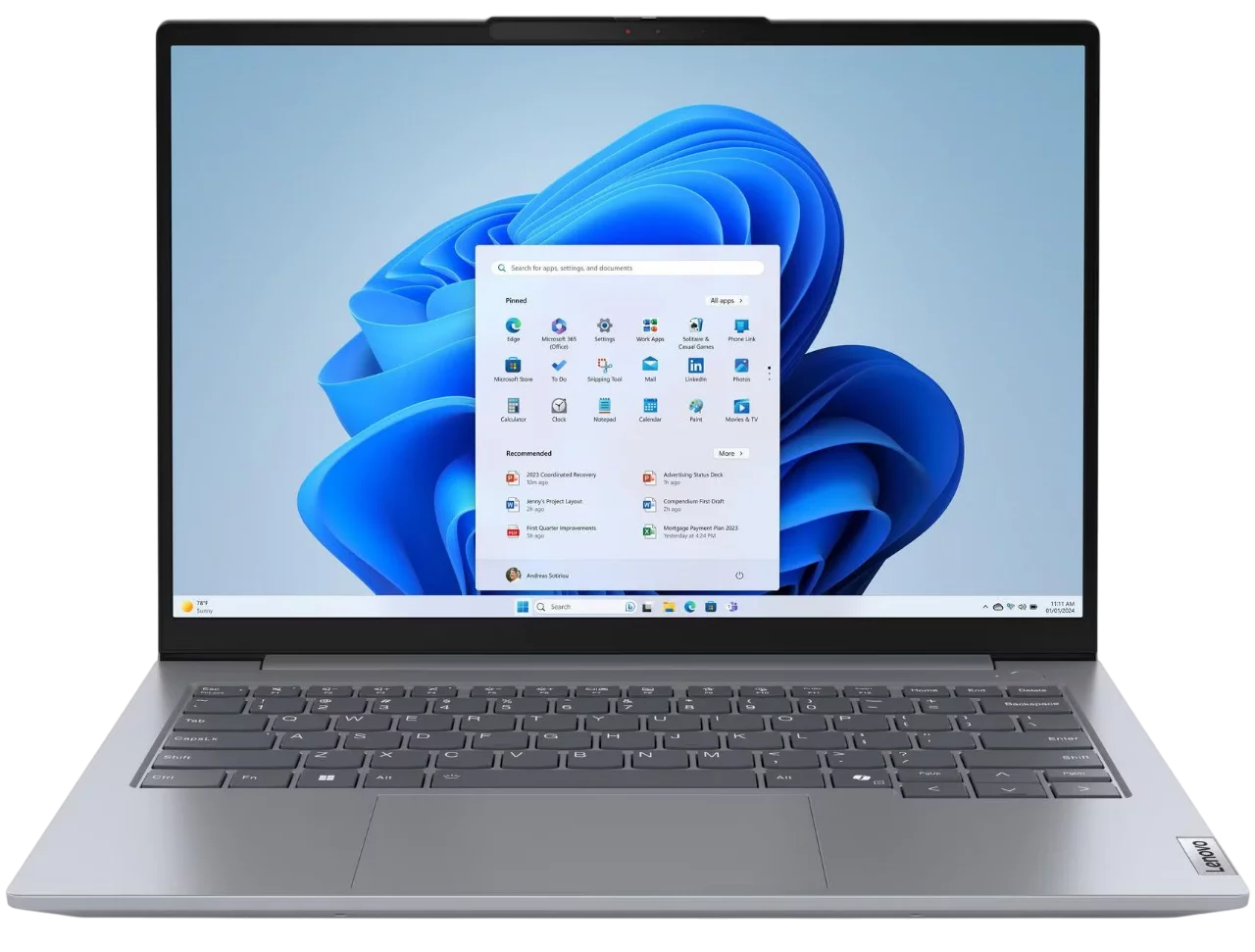 Ноутбук Lenovo ThinkBook 14 G7 ARP 14" WUXGA IPS, AMD R7 7735HS, 16GB, 512GB SSD, 45Wh, AMD Radeon 680M, FHD Cam, Wi-Fi 6E802.11ax 2x2+BT5.3, FP, BKLT KB US-ENG, Win 11 Pro, 1Y, Cosmic Blue (21MV00AYUS)