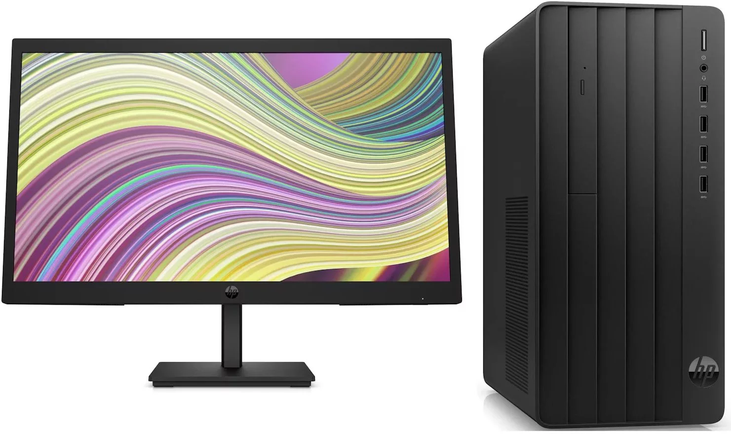 Комплект HP 290 G9 MT Core i3 12100 (3.3) 16Gb SSD512Gb UHDG 730 FreeDOS GbitEth 180W kb мышь клавиатура черный монитор в комплекте P22v (9M937AT/16GB)