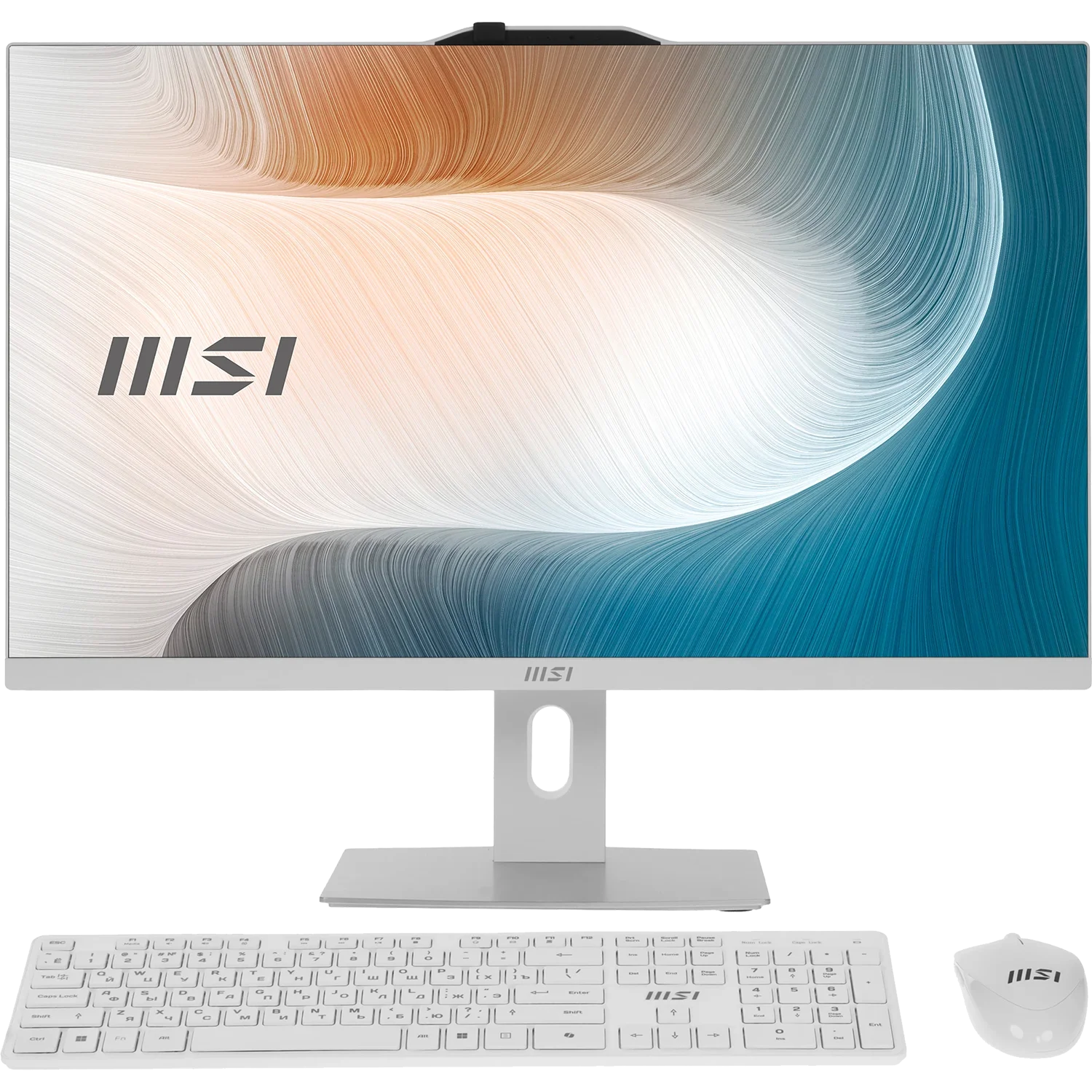 Моноблок MSI Modern AM272P 1M-685XRU 27" Full HD Core 7 150U (1.8) 32Gb SSD1Tb Graphics без ОС GbitEth WiFi BT 120W клавиатура мышь Cam белый 1920x1080 (9S6-AF8232-1403)