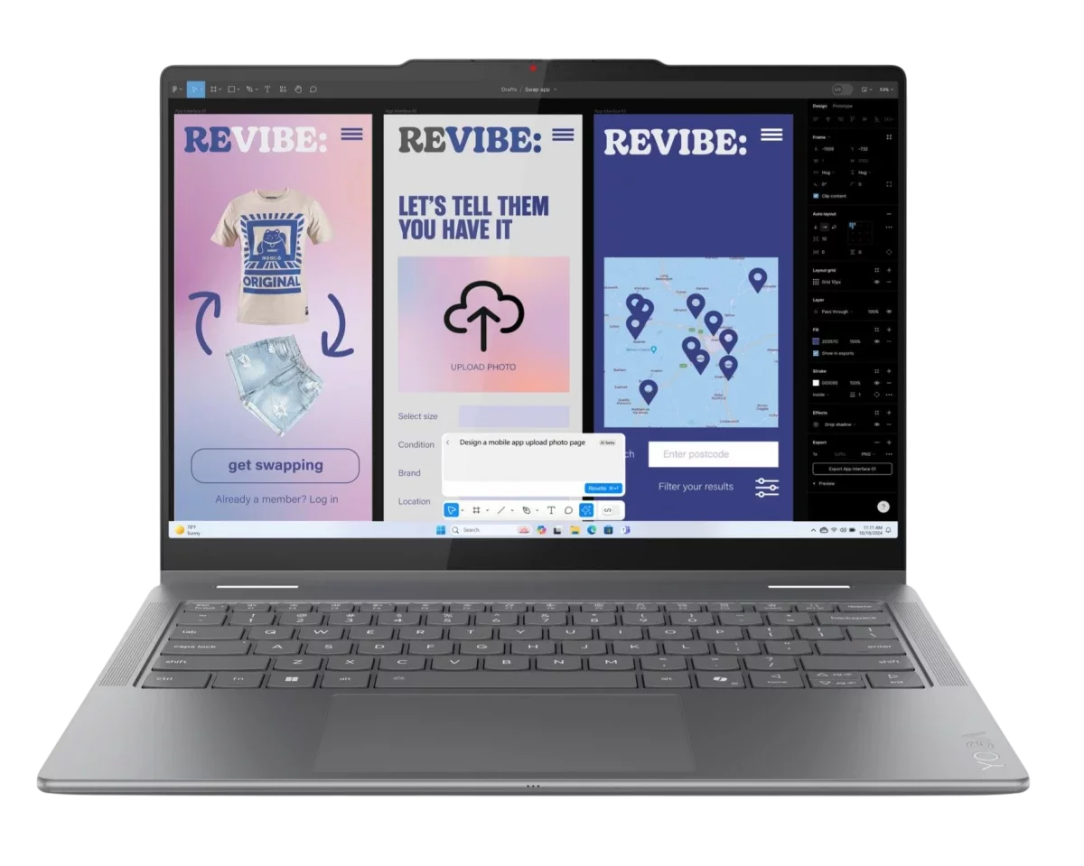 Ноутбук/ Lenovo Yoga 7 2-in-1 14ILL10 14"(1920x1200 OLED)/Touch/Intel Core Ultra 7 256V(2.2Ghz)/16384Mb/1024PCISSDGb/noDVD/Int:Intel Arc graphics/Cam/BT/WiFi/70WHr/war 1y/1.38kg/luna grey/Win11Home + 65W, Pen, RU kbd (83JQ003FRK)