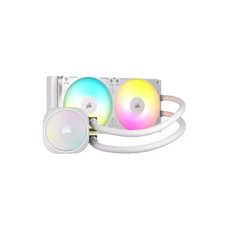 Система жидкостного охлаждения/ Water Cooling System Corsair NAUTILUS 240 ARGB (240mm, White, ARGB/ Fans: 2x120mm, 74.37CFM, 34dBA, 2100RPM/ S: 1851, 1700, AM5, AM4) (CW-9060094-WW)