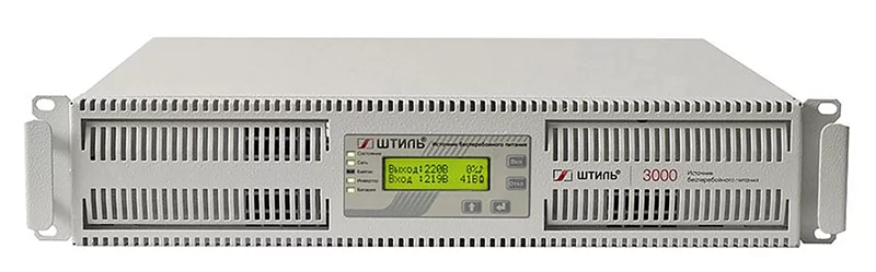 ШТИЛЬ ИБП 3000 ВА; 1 фазный; on-line; батарея: 96В ext (no incl), ЗУ 2А; rack (SR1103L)