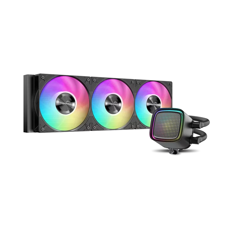 Водяное охлаждение для процессора/ Water Cooling System SAMA L50 360BK (320W, 360mm, Black, ARGB/ Fans: 3x120mm, 72.3CFM, 28dBA, 2200RPM/ Pump height 65mm, 30dBA, 3000RPM, Rad thickness 27mm/ S: 1851, (L50-BKWAYX03-G)