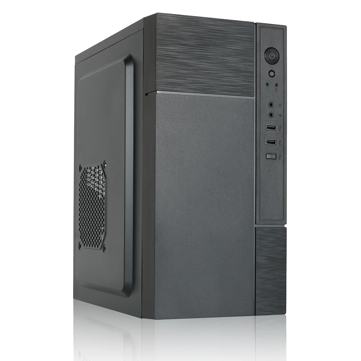 Корпус без блока питания/ Case Forza mATX case, black, W/ O PSU, w/ 2xUSB2.0, w/ pwr cord, w/ o FAN (FZ-017)