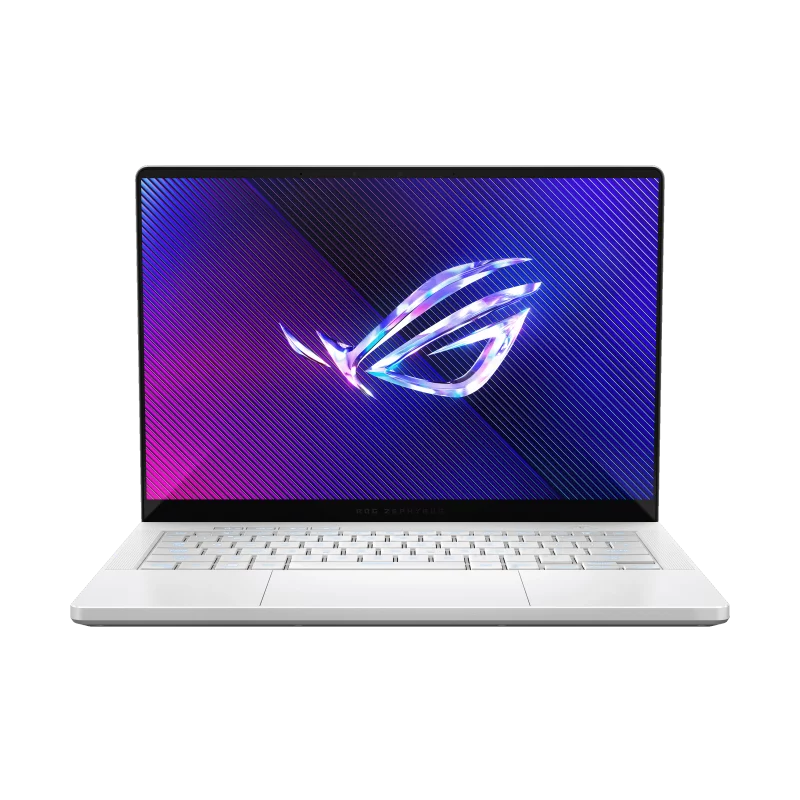 Ноутбук/ ASUS ROG Zephyrus G14 GA403UU-QS080 14"(2880x1800 OLED 120Hz)/AMD Ryzen 7 8845HS(3.8Ghz)/16384Mb/1024PCISSDGb/noDVD/Ext:nVidia GeForce RTX4050(6144Mb)/Cam/BT/WiFi/73WHr/war 1y/1.5kg/Platinum White/DOS (90NR0HZ2-M003V0)