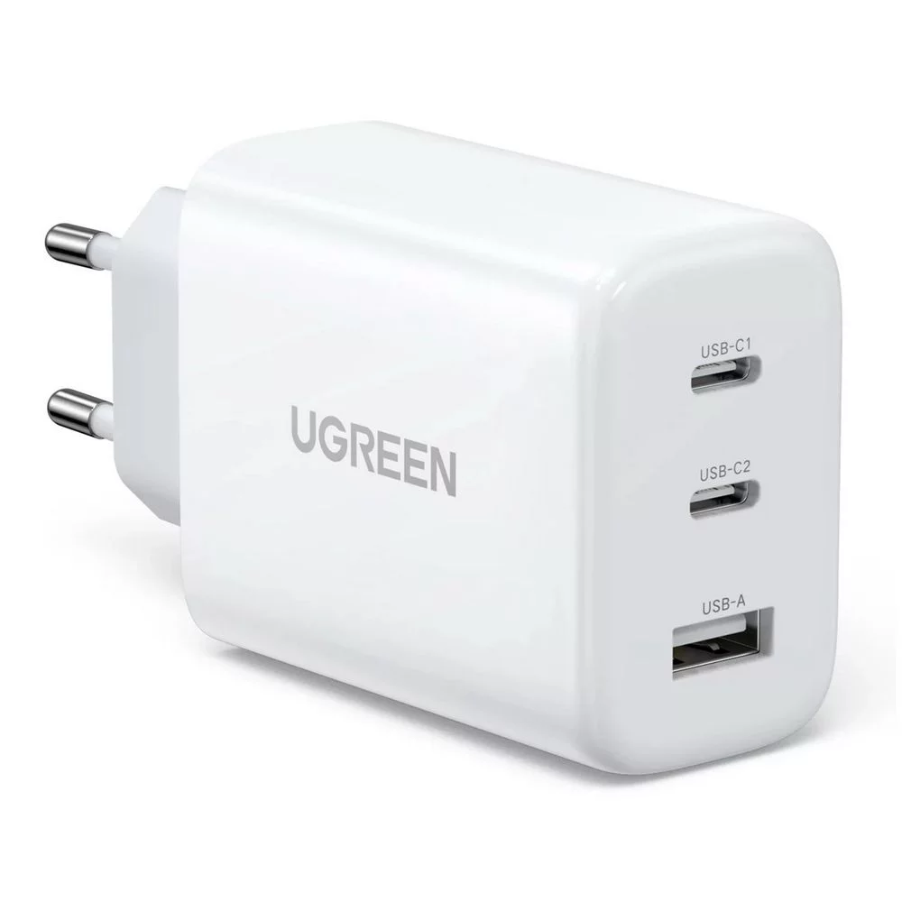 Сетевое зарядное устройство UGREEN CD275 (90496) USB-A+2*USB-C 65W Fast Charger EU. Цвет: белый