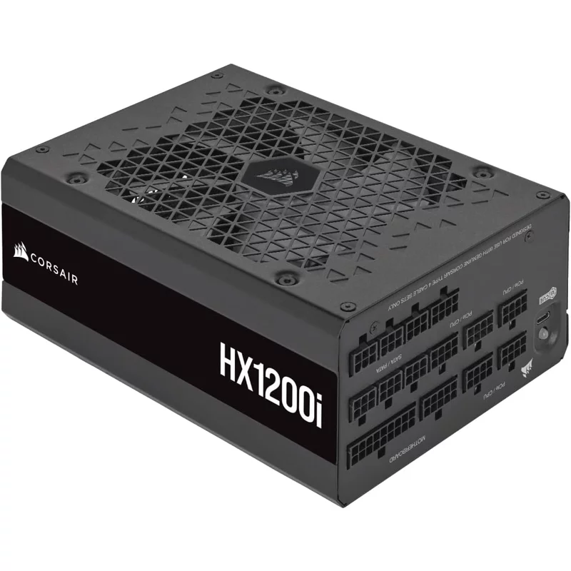 Блоки питания/ Power Supply Corsair HX1200i, Model RPS0202, 1200W 80+ Platinum (ATX, 3.0, PCIe 5.0, Full modular, 1x24(20+4)pin, 1x12+4-pin PCIe, 2x4+4-pin CPU +12V (EPS), 8x4-pin Molex, 4x6+2-pin PCIe, 8xSATA3, 1xUSB Type-C (CP-9020281-UK)