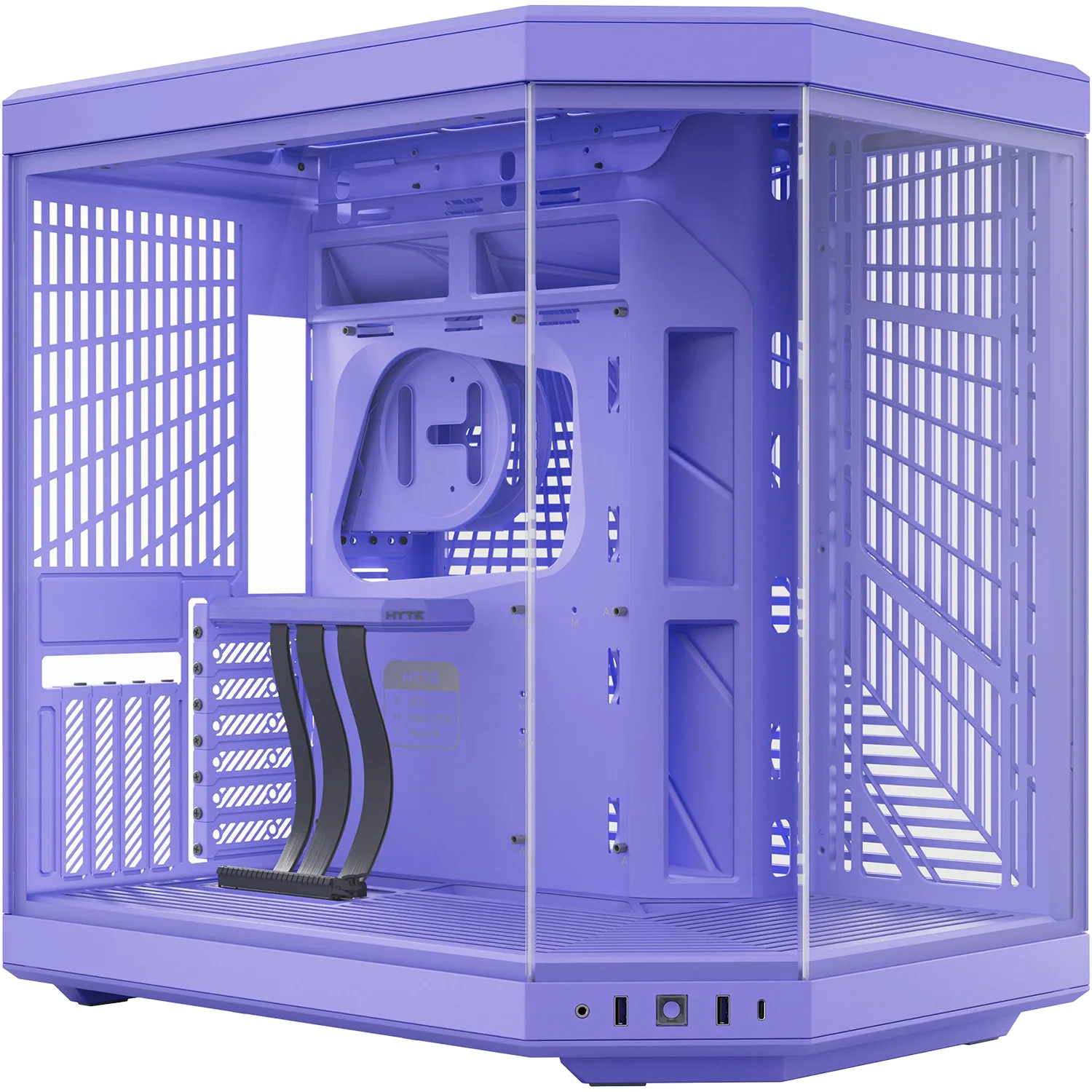 Корпус без блока питания/ Case HYTE Y70, Midi-Tower, TG, no fans, 2xUSB-A 3.2, 1xUSB Type-C, E-ATX, ATX, mATX, mITX Taro Milk (CS-HYTE-Y70-TM)