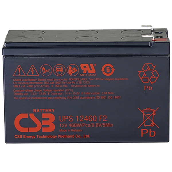 CSB Аккумуляторная батарея для ИБП (12V/ 9Ah) (UPS12460 F2 CSB)