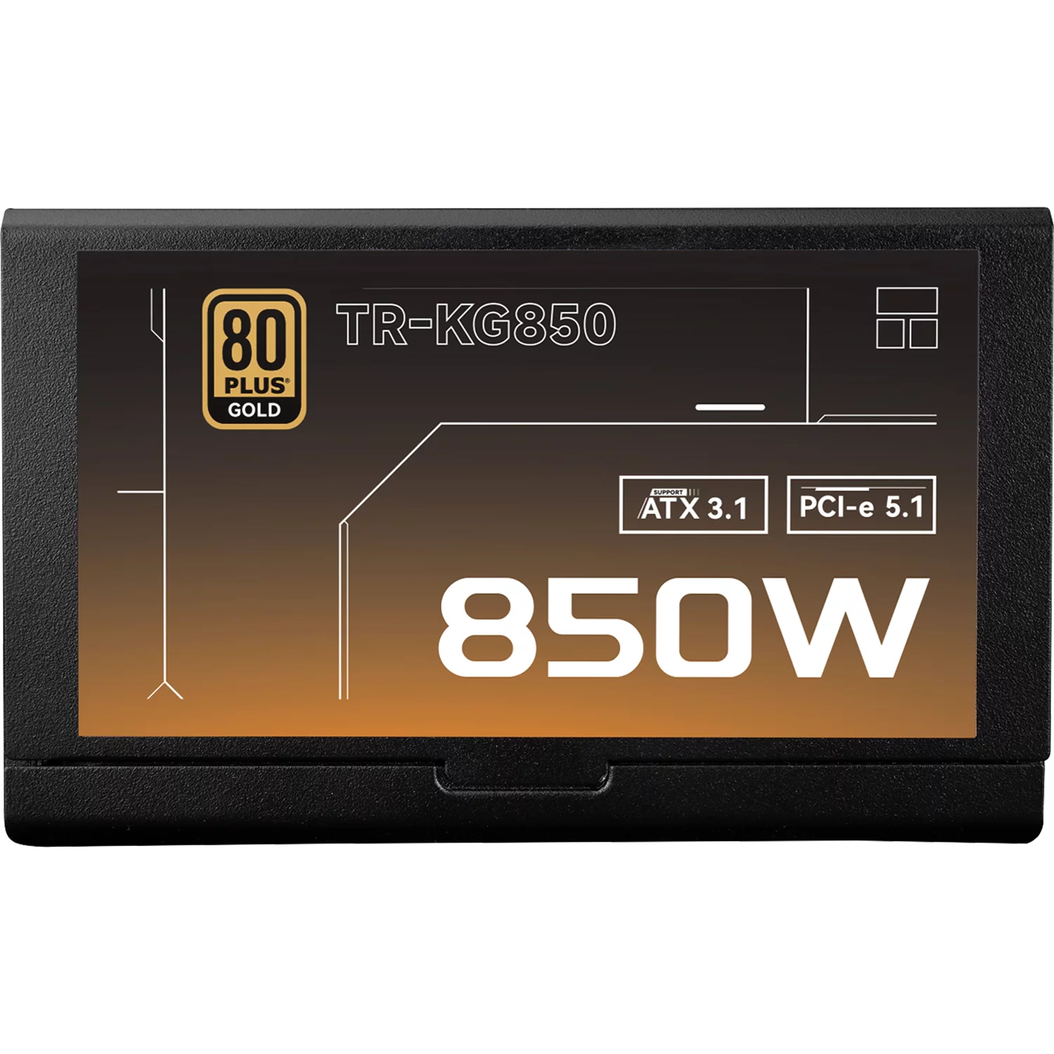 Блок питания 850W/ Power Supply Thermalright, 850W 80+ Gold (ATX, 3.1, PCIe 5.1, Full modular, 1x24(20+4)pin, 2xCPU 8(4+4)pin, 2xPCIe*2 8(6+2)pin, 1x12VHPWR, 8xSATA3, 3xMOLEX4pin, Active, 120x120mm, 1 (TR-KG850)