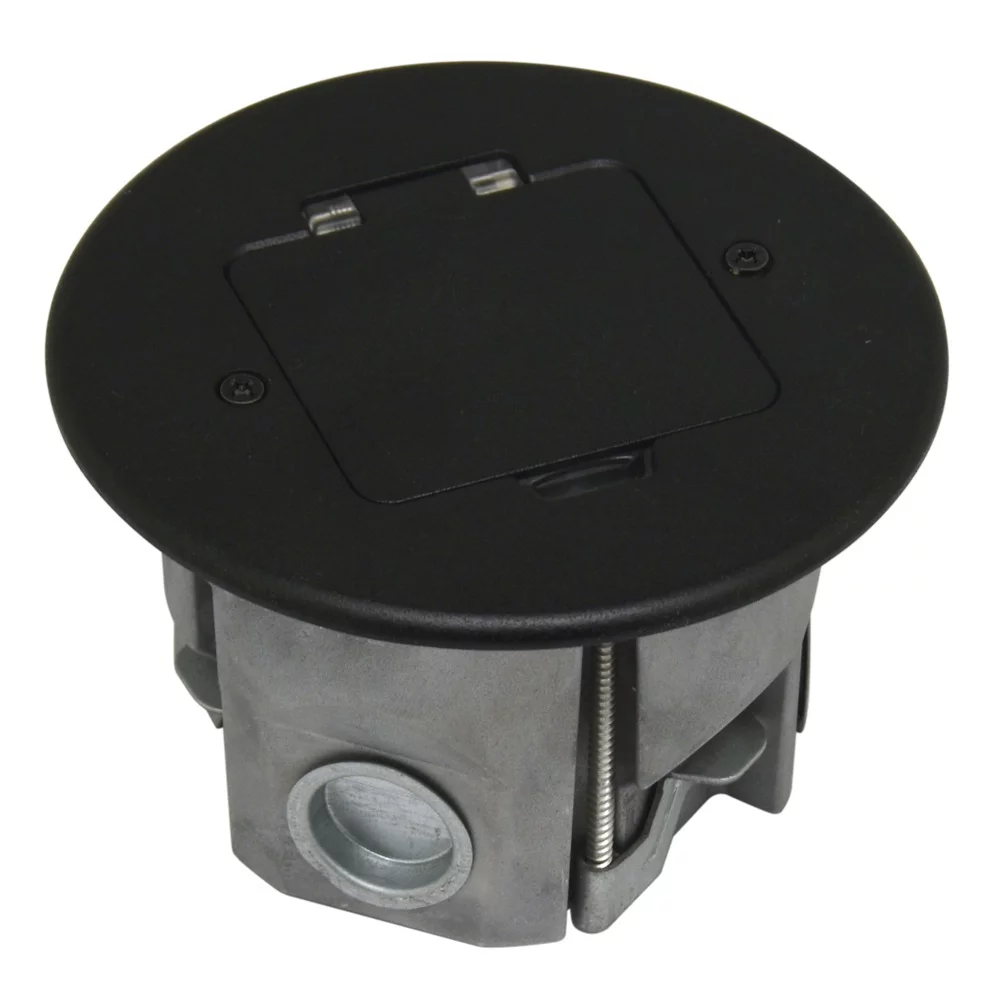 Donel Лючок 2 мод. (1 мод. 45х45 мм.), круглый, антрацит, IP44, (с уст. набором) (DFB2ZAN)