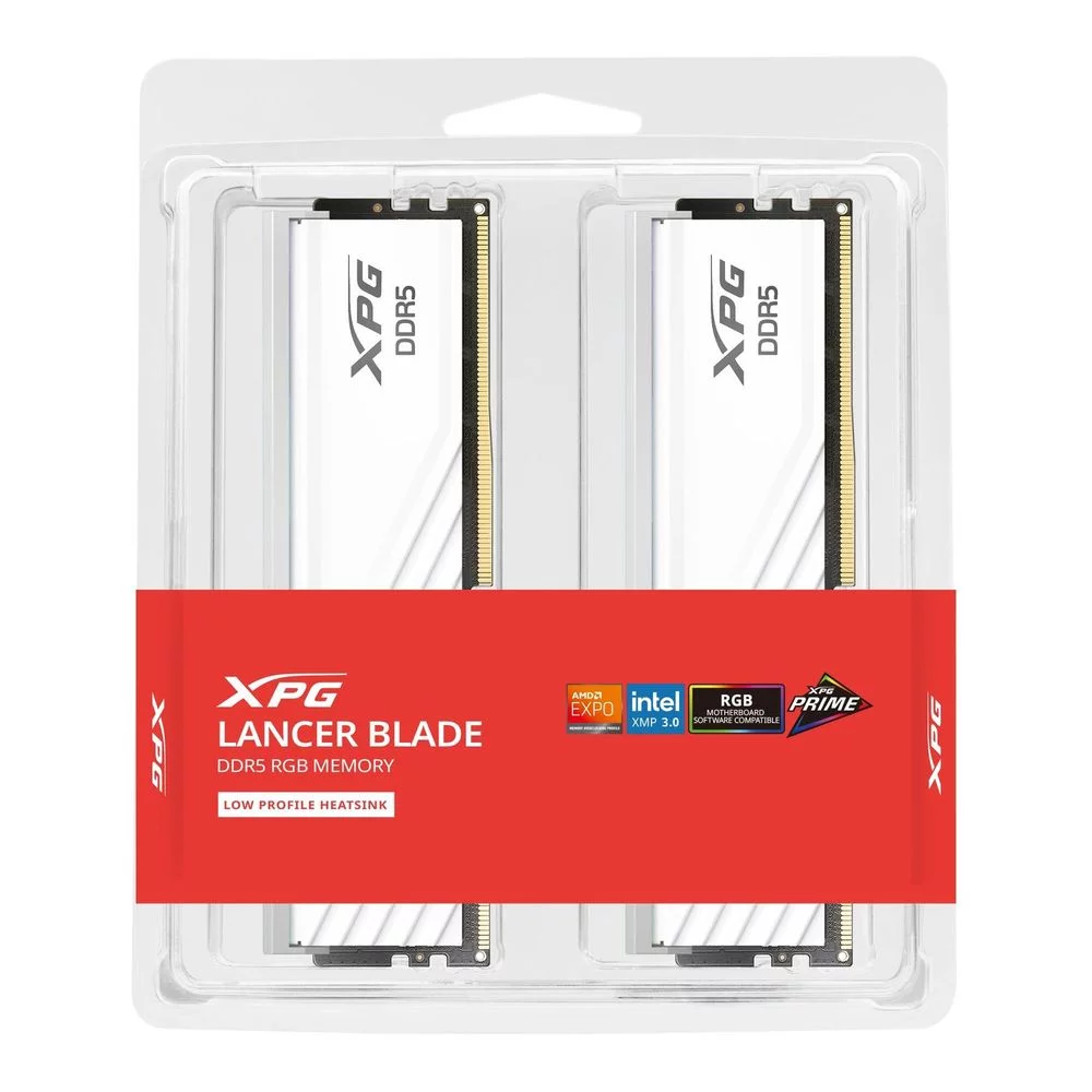 Модуль памяти ADATA 32GB DDR5 6000 UDIMM LANCER BLADE RGB AX5U6000C4816G-DTLABRWH Non-ECC, CL48-48-48, kit 2x16gb