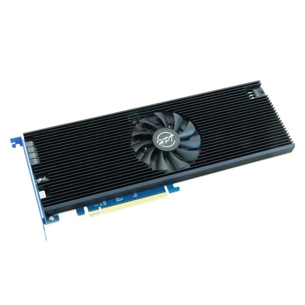 Плата расширения HighPoint Rocket 7608A, PCIe 5.0 x16, Ports: 8x M.2 (2242/ 2260/ 2280), Board: Full Height, Full Length, Bootable, RAID: 0,1,10 ADD IN CARD (R7608A-72C1020)