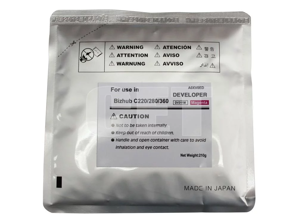 Девелопер для KONICA MINOLTA Bizhub C220/ C280/ C360 (CET) Magenta, 210г/ пак, 114000 стр., CET8434