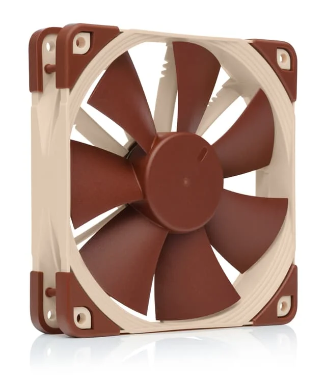 Кулер для корпуса/ Case Cooler Noctua NF-F12 5V (120x120x25mm, 3-pin, 54.97CFM, 22.4dBA, 1500RPM, Beige/Brown)
