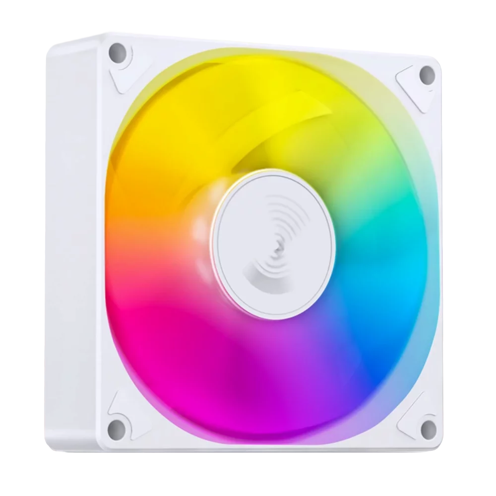 Кулер для корпуса/ Case Cooler JONSBO SL-925W (92x92x25mm, 4-pin PWM, ARGB, 38.2CFM, 33.8dBA, 2200RPM, White) (SL-925 ARGB WHITE)