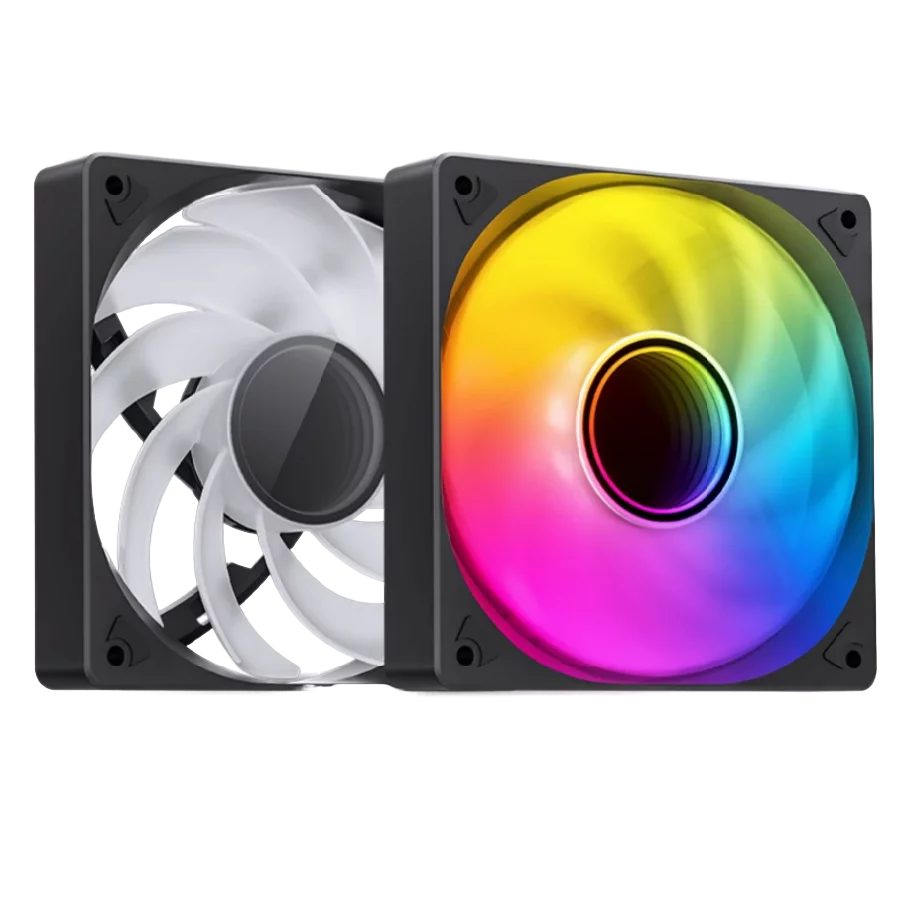 Кулер для корпуса/ Case Cooler JONSBO SL-120BR Reverse (120x120x25mm, 4-pin PWM, ARGB, 59.48CFM, 32.0dBA, 1500RPM, Black)