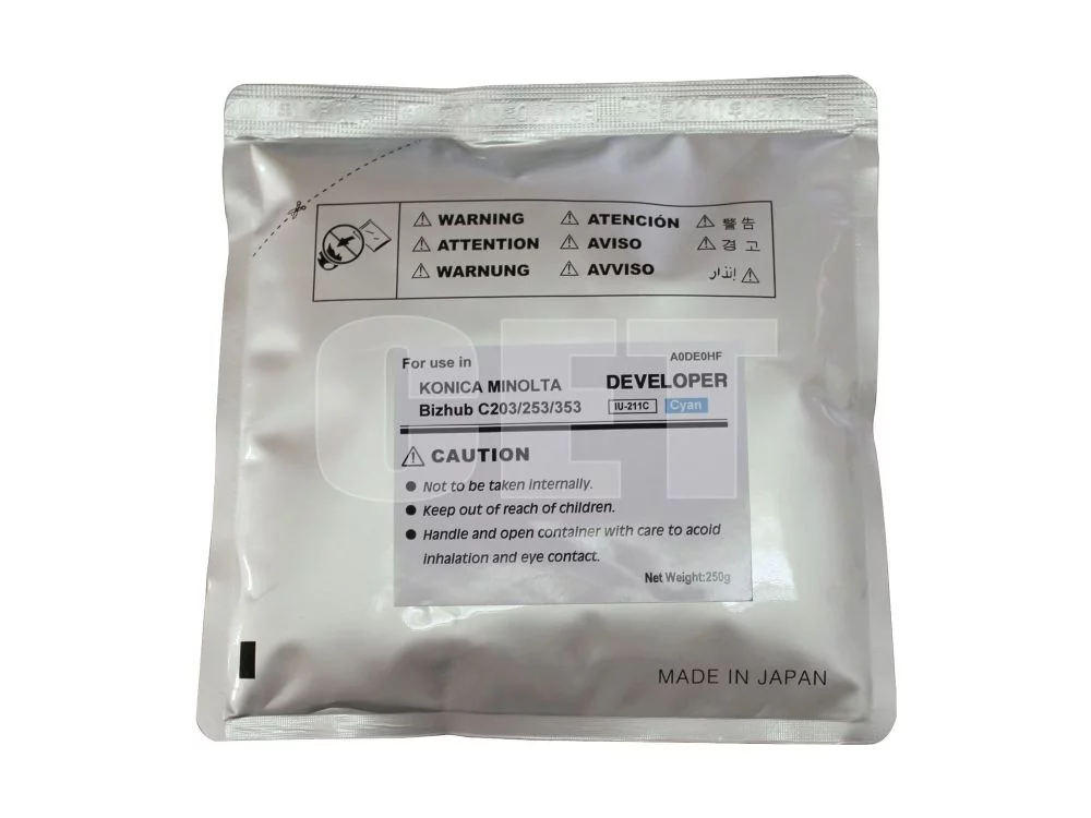 Девелопер для KONICA MINOLTA Bizhub C200/ C203/ C253/ C353 (CET) Cyan, 250г/ пак, 75000 стр., CET6824