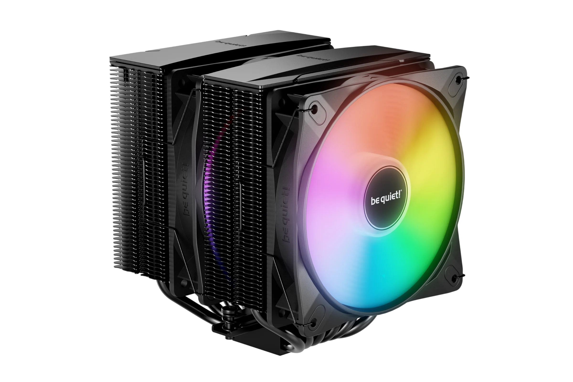 Кулер для процессора/ CPU Cooler be quiet! PURE ROCK PRO 3 LX (250W, 4-pin PWM, 155mm, Al/ Cu, 6x6mm, ARGB, 2x120mm, 61.8CFM, 34.8dBA, 2000RPM, S: 1851/ 1700/ 1200/ 115X, AM5/ AM4, black) (BK043)