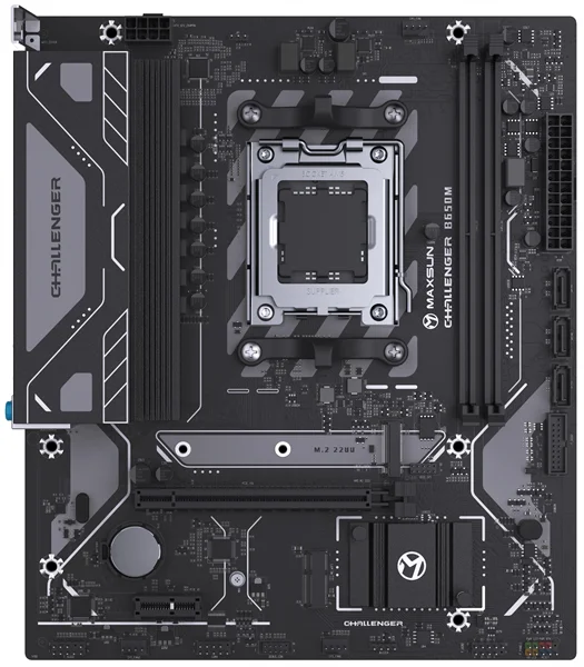 Материнская плата MAXSUN MS-Challenger B650M, AM5, B650, 2*DDR5, 3*SATA3, M.2, 4*USB 3.2, 2*USB 2.0, 1*PCIEx16, 1*PCIEx1, DP+HDMI, mATX