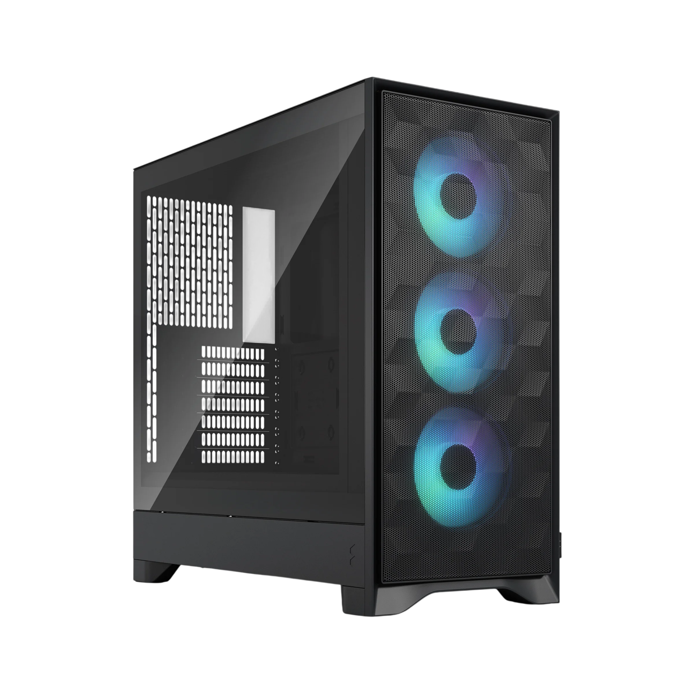 Корпус Компьютер без блока питания/ Case Fractal Design Pop 2 Air TG RGB, Midi-Tower, 3x120mm, 1xUSB-C + 1xUSB-A 3.2 ATX, mATX, mITX Black (FD-C-POA2A-03)