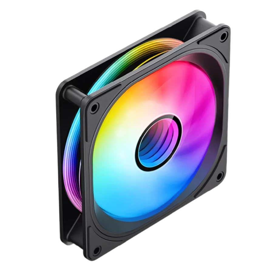Кулер для корпуса/ Case Cooler JONSBO FR-606BR Reverse (120x120x25mm, 4-pin PWM, ARGB, 35.99CFM, 26.5dBA, 1500RPM, Black)