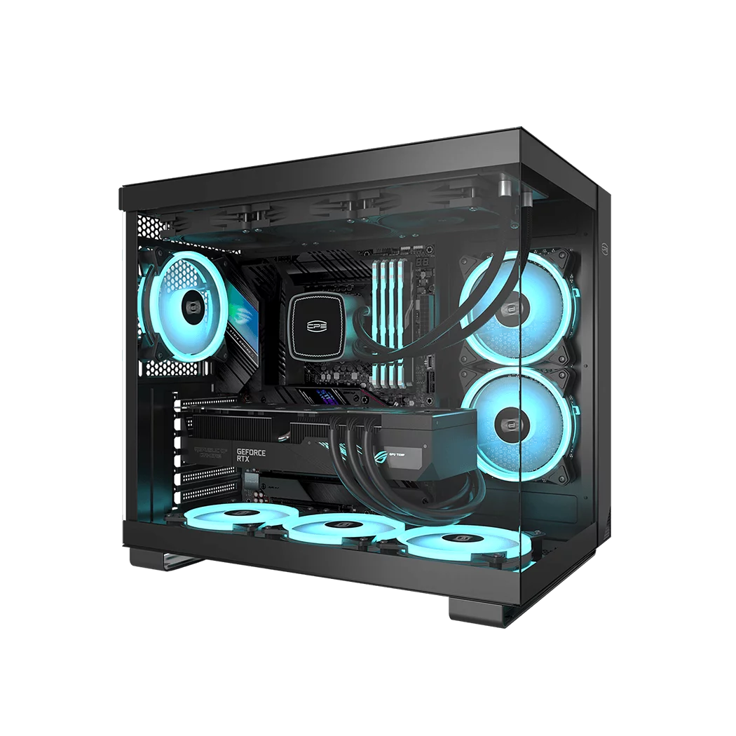 Корпус без блока питания/ Case PCCooler C3T500 ARGB BK, Midi-Tower, TG, 6x120mm ARGB, 1xUSB-C 3.1 + 2xUSB-A 3.0, ATX, mATX, mITX Black