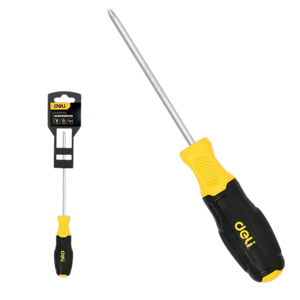 Отвертка Torx Deli DL6310025T T25x100мм сталь Cr-V, двухкомпонентная прорезиненная рукоять