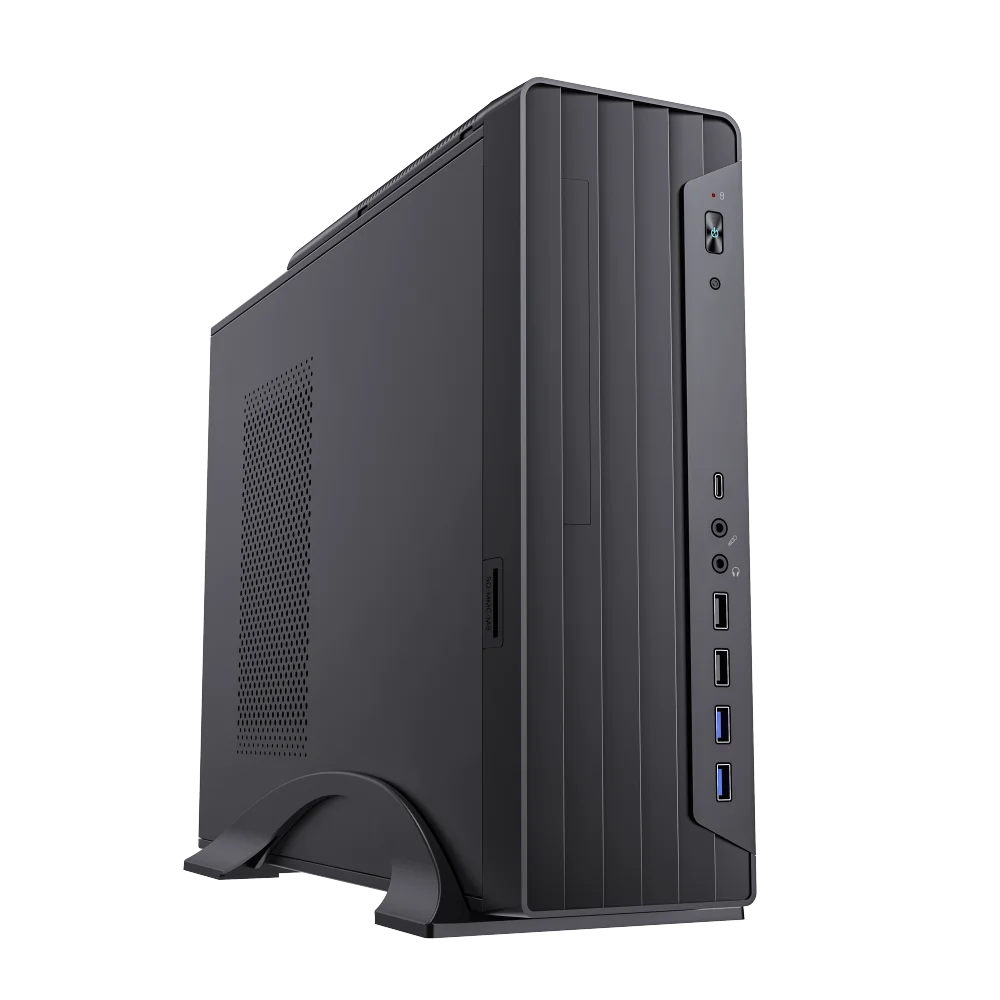 Корпус с блоком питания 400Вт./ Case Foxline mATX Desktop 400W FL-418 mATX case, black, w/ PSU SFX 400W, w/ 2xUSB3.0+2xUSB2.0+1xType-C (USB2.0) (FL-418-SFX400-U32C)
