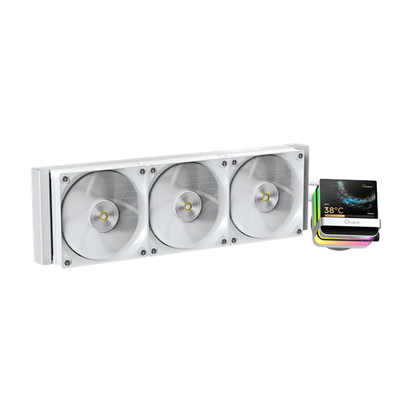 Система водяного охлаждения Ocypus Sigma L36 PRO WH, 360mm, LCD Pump, 3x120mm FDB fans, LGA115X/1200/1700/18XX, AM4/AM5