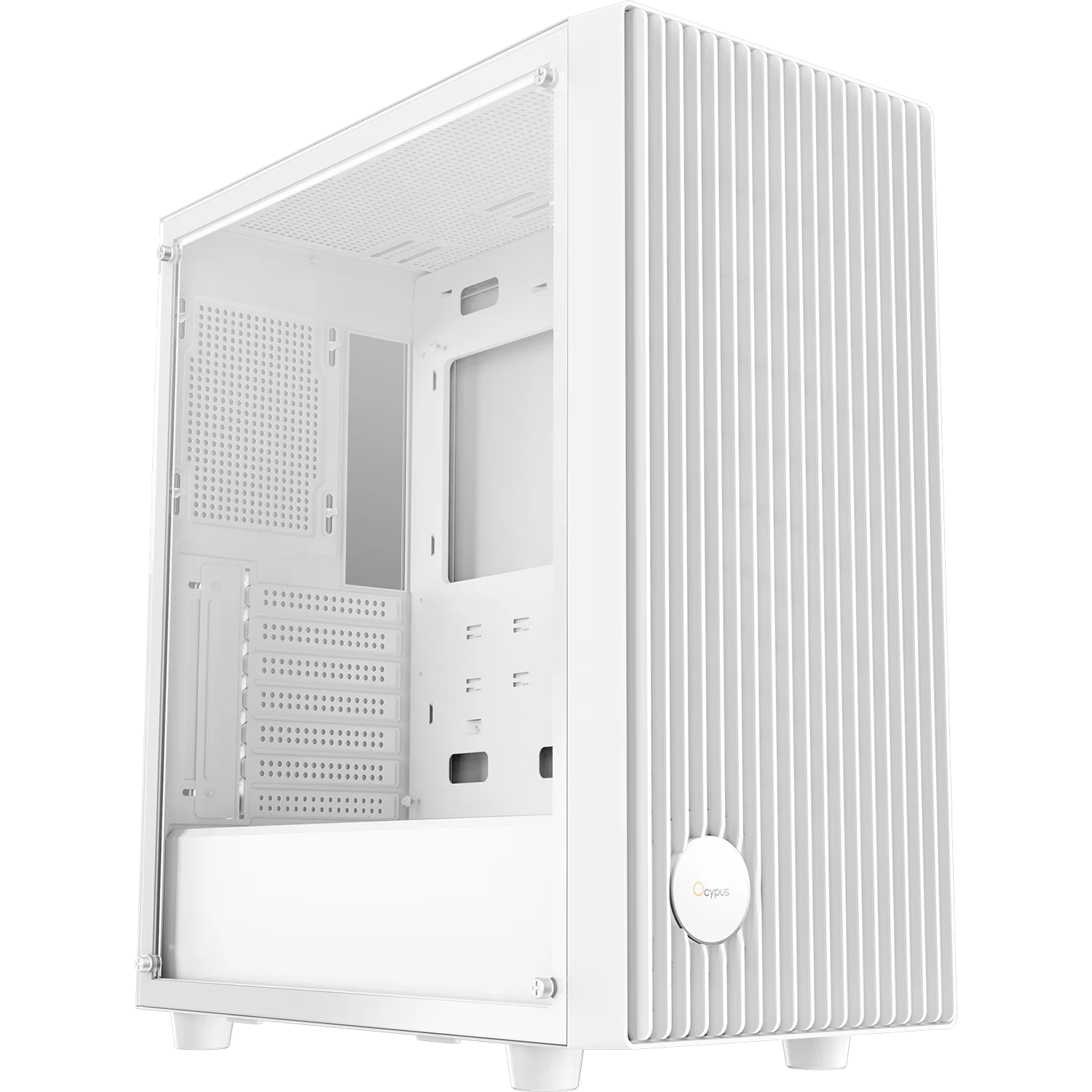 Корпус Компьютер без блока питания/ Case Ocypus Gamma C70 WH, Midi-Tower, TG, no fans, 1xUSB-A 3.0 + 1xUSB 2.0, ATX, mATX, mITX White (GAMMA-C70-WHG000XX-GL)