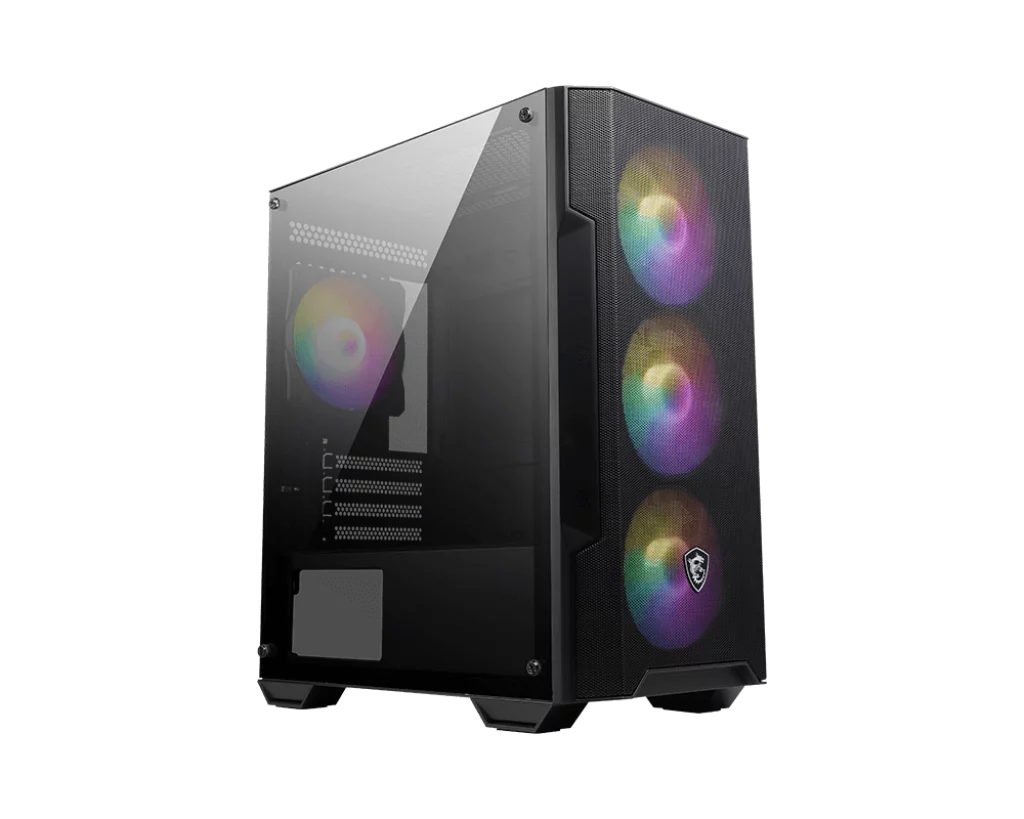 Корпус ПК без блока питания/ Case MSI MAG FORGE M100A, Mini-Tower, TG, 4x120mm ARGB, 2xUSB 2.0, 1xUSB 3.0, mATX, mITX Black (306-7G20A28-HH9)