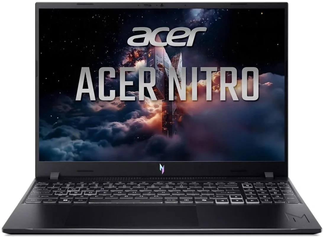 Ноутбук Acer Nitro V 16S ANV16-I31-71BH Core 7 240H 16Gb SSD512Gb NVIDIA GeForce RTX 5060 8Gb 16" IPS WUXGA (1920x1200) без ОС black WiFi BT Cam (NH.U5CCD.002)