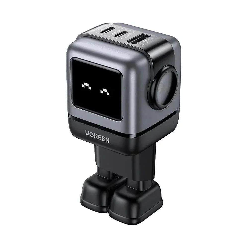 Сетевое зарядное устройство UGREEN CD361 (25685B) UNO 65W USB-A+2*USB-C Robot GaN Tech Fast Charger