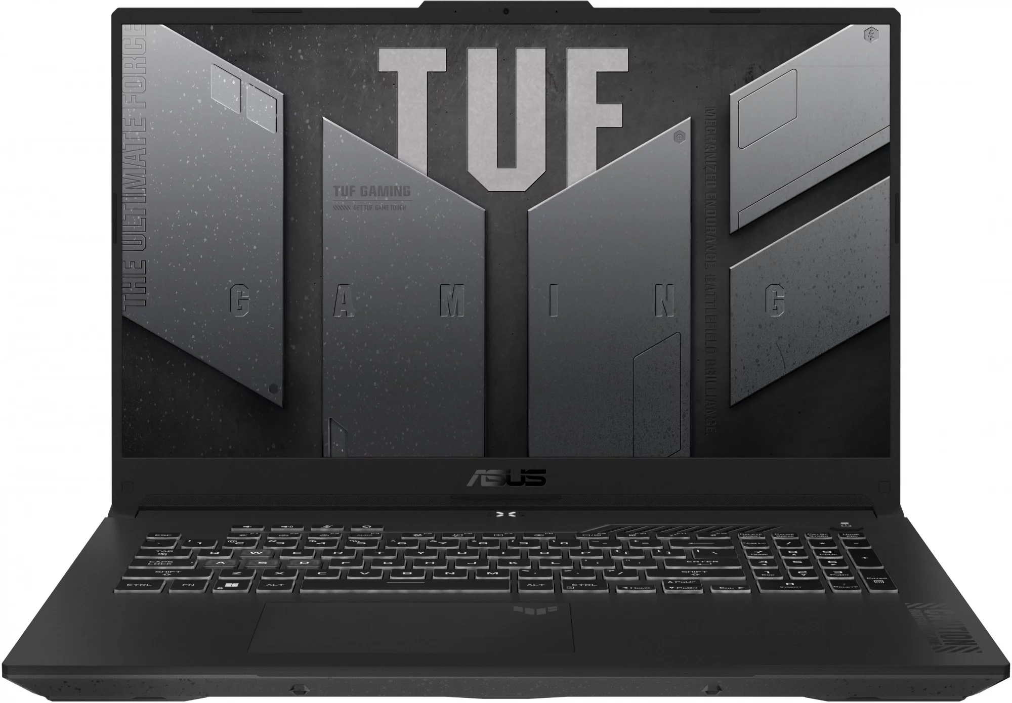 Ноутбук/ ASUS TUF A17 FA707NUR-HX013 17.3"(1920x1080 (матовый, 144Hz) IPS)/AMD Ryzen 7 7435HS(3.1Ghz)/16384Mb/512PCISSDGb/noDVD/Ext:nVidia GeForce RTX4050(6144Mb)/Cam/BT/WiFi/90WHr/war 1y/2.6kg/Mecha Gray/DOS (90NR0JL5-M000K0)